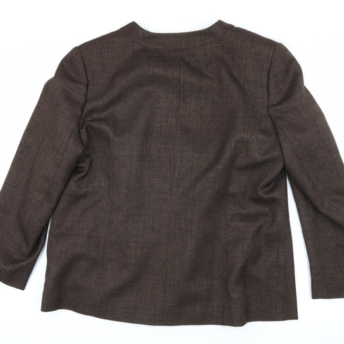 Eastex Women's Brown Wool Blazer, Size 16, Mid-Length