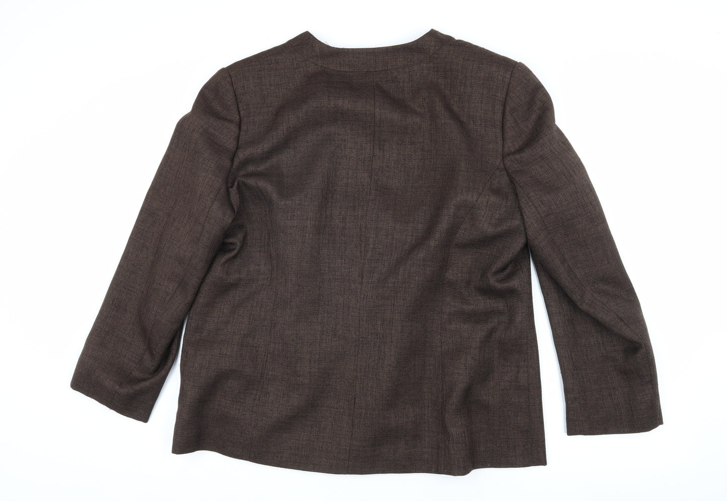 Eastex Women's Brown Wool Blazer, Size 16, Mid-Length