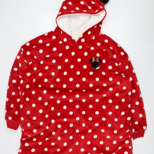 Disney Women’s Red Minnie Mouse Polka Dot Fleece Robe XS/S