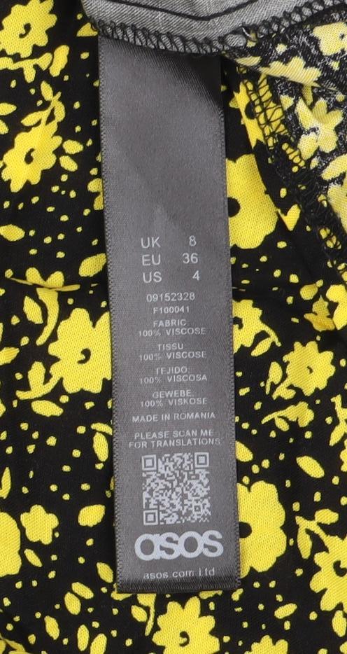 ASOS Women's Floral Midi Skirt, Size 8, Multicoloured