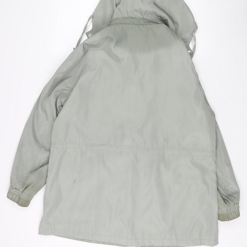 JBC Women's Grey Parka Jacket Size 16 with Hood