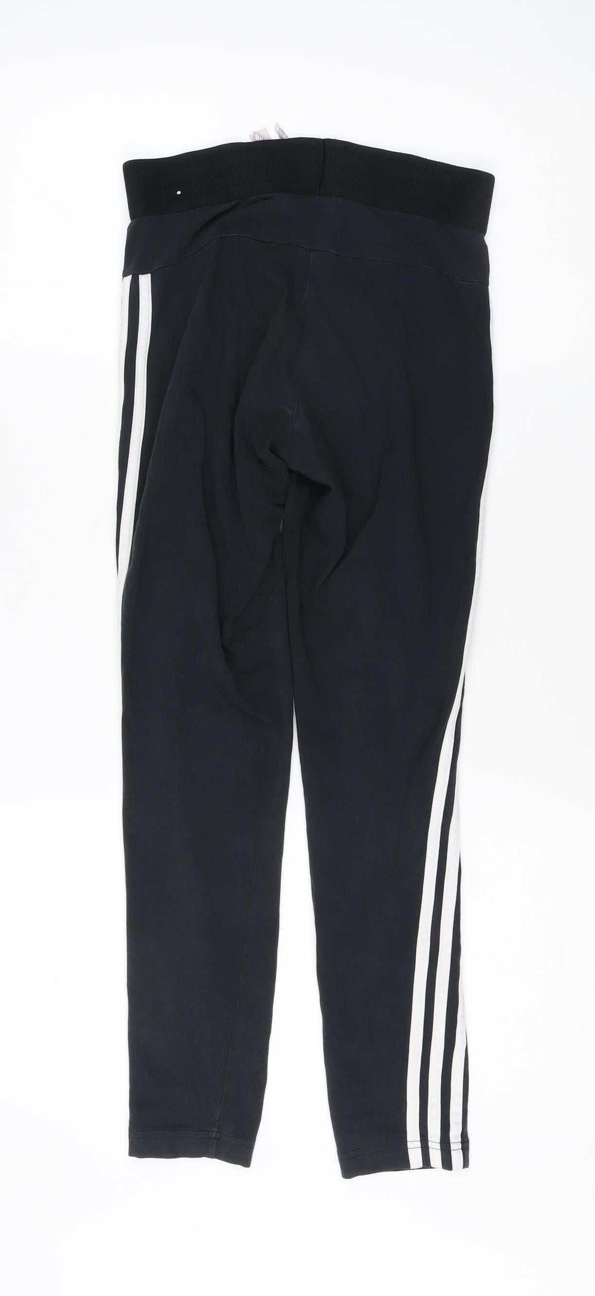 Adidas Women's Black Ankle Leggings Size S with Side Stripe
