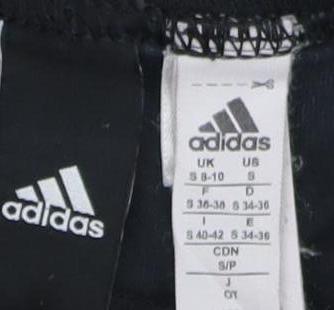 Adidas Women's Black Ankle Leggings Size S with Side Stripe