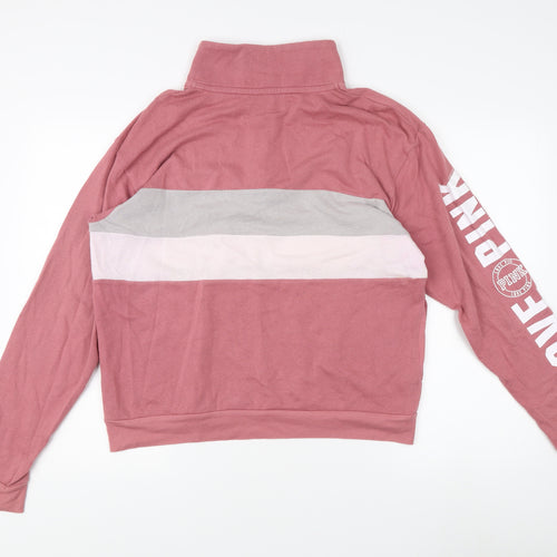 Victoria's Secret Women Pink S 1/4 Zip Sweatshirt