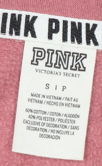 Victoria's Secret Women Pink S 1/4 Zip Sweatshirt