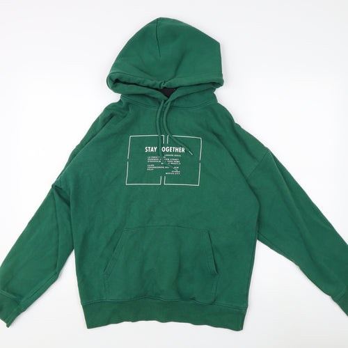 H&M Women's Green Pullover Hoodie XS