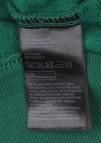 H&M Women's Green Pullover Hoodie XS