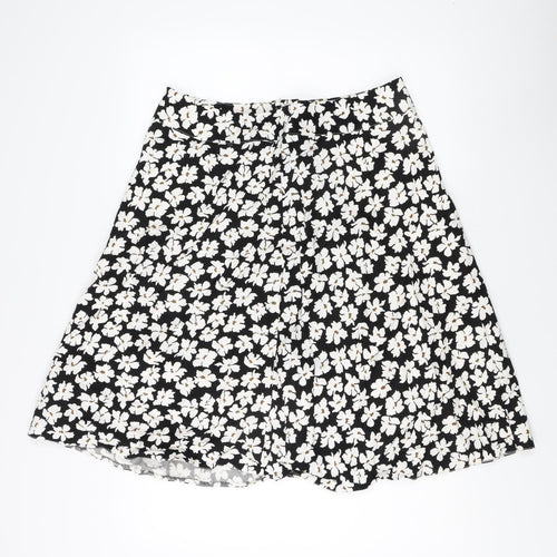 Cotswold Collections Women's Black Floral Skirt, Size 16