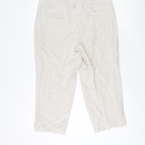 SPIRIT at M&Co Beige Cropped Trousers Size 14