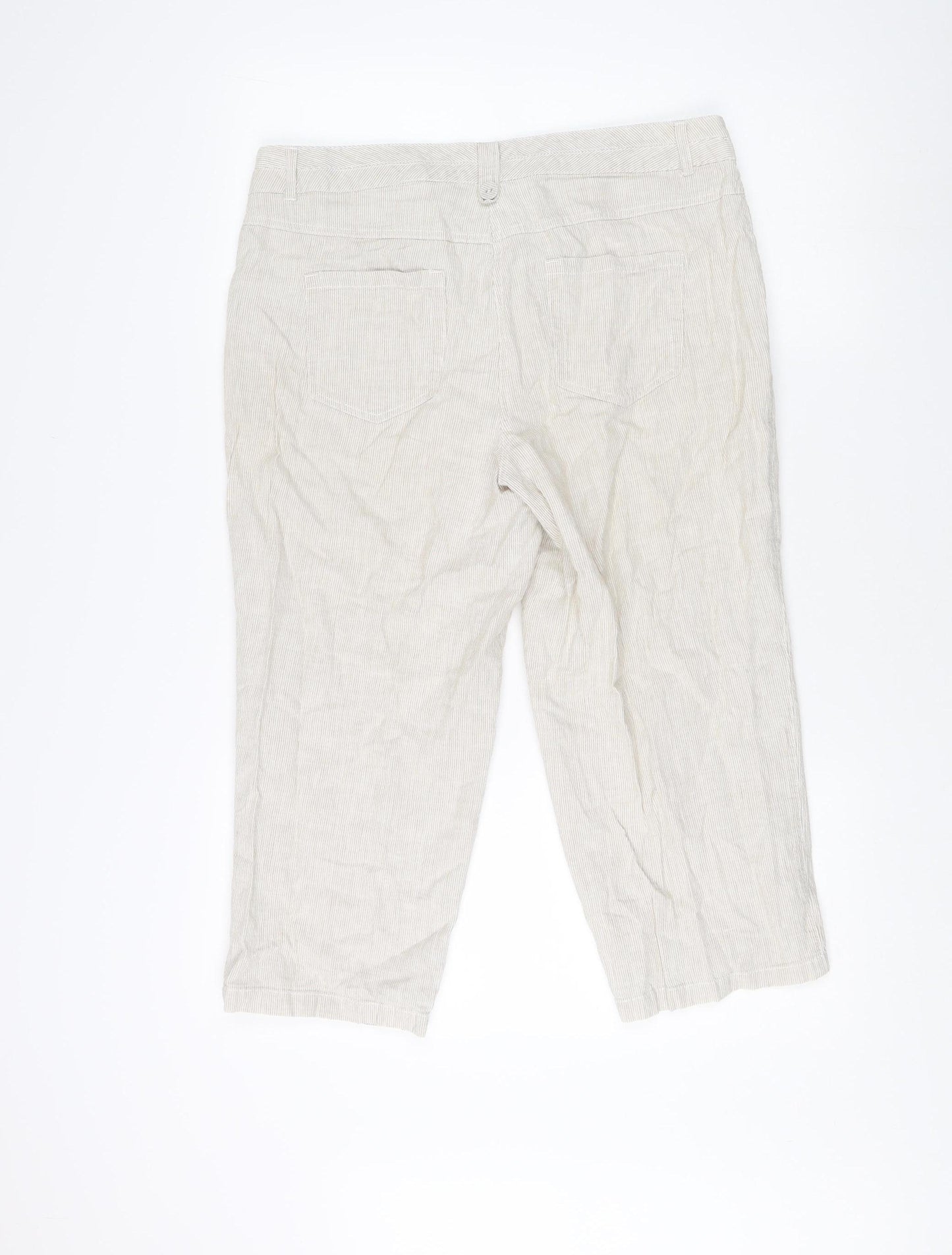 SPIRIT at M&Co Beige Cropped Trousers Size 14