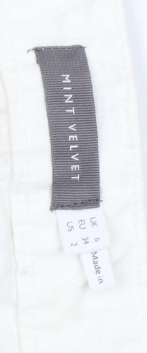 Mint Velvet Women's White Cargo Midi Skirt Size 6