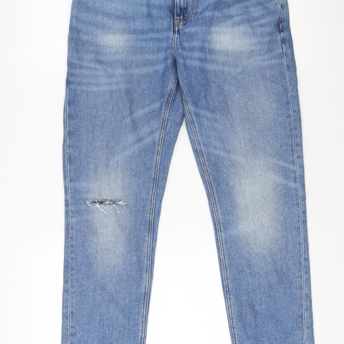 ASOS DESIGN Women’s Blue Straight Jeans, Size 30