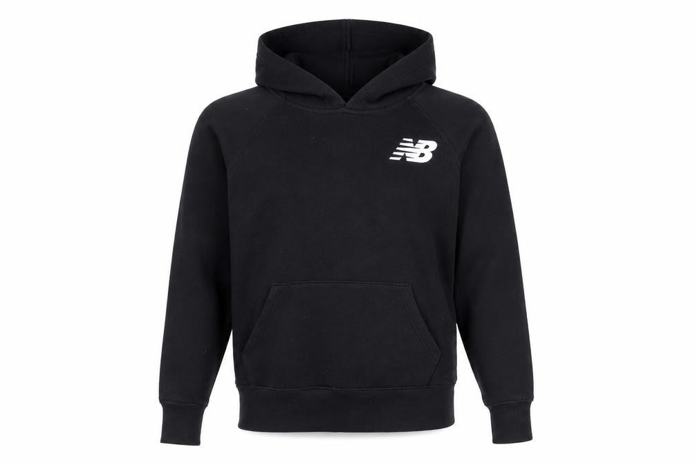 Front view of New Balance Men's Black Pullover Hoodie -, size S