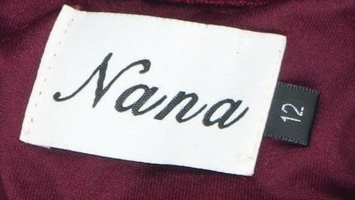 Nana Women's Red Velvet Cut-Out Party Dress Size 12