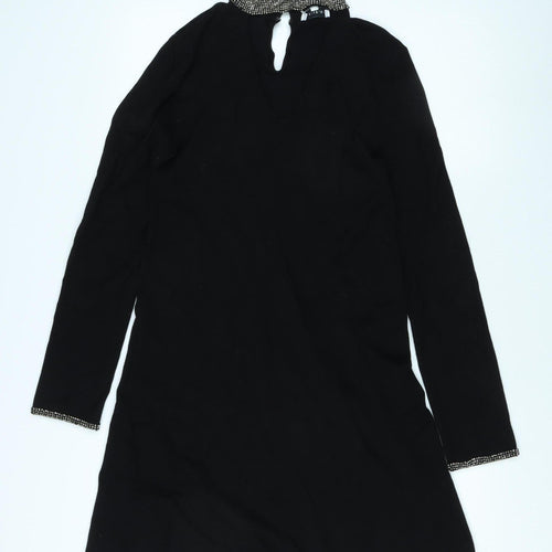 Warehouse Women Black Long Sleeve Dress Size 10
