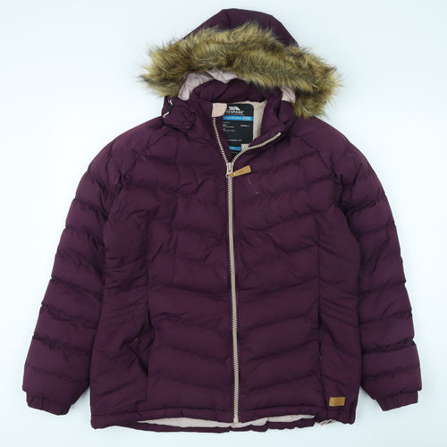 Trespass Womens Purple Puffer Jacket XL Waterproof