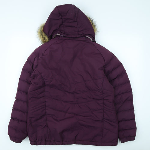 Trespass Womens Purple Puffer Jacket XL Waterproof