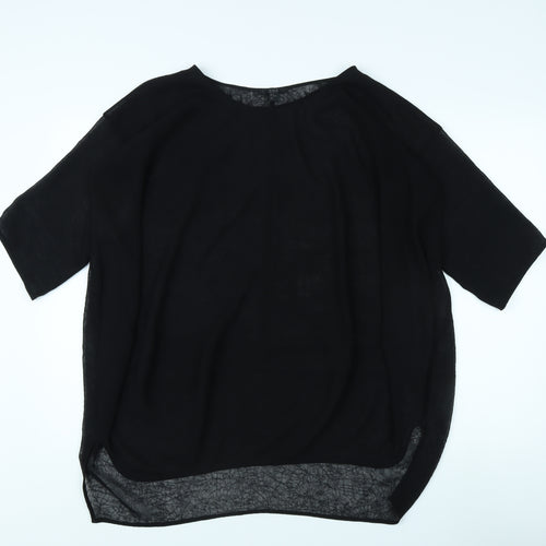 COS Women’s Black Blouse Size 10 Round Neck