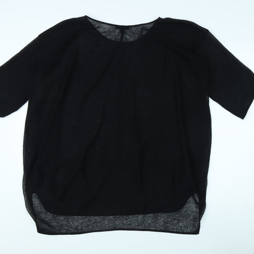 COS Women’s Black Blouse Size 10 Round Neck