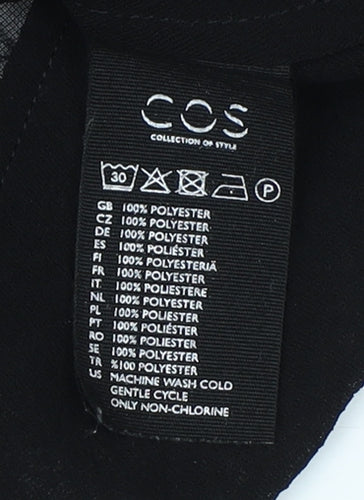 COS Women’s Black Blouse Size 10 Round Neck