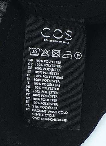 COS Women’s Black Blouse Size 10 Round Neck