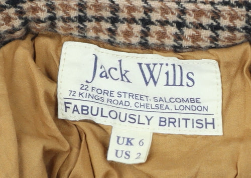Jack Wills Women Brown Pleated Skirt Size 6