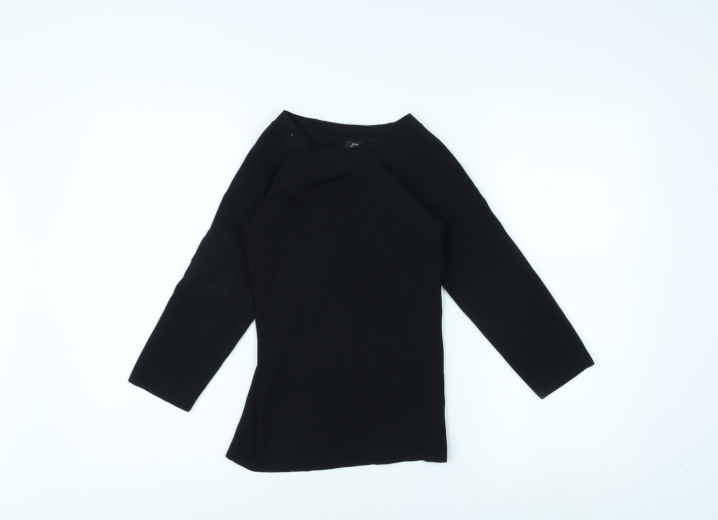 River Island Women's Black 3/4 Sleeve Boat Neck Top