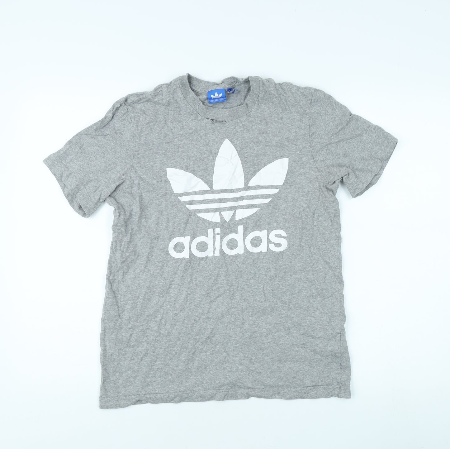 Adidas Grey Unisex T-Shirt Short Sleeve Cotton S
