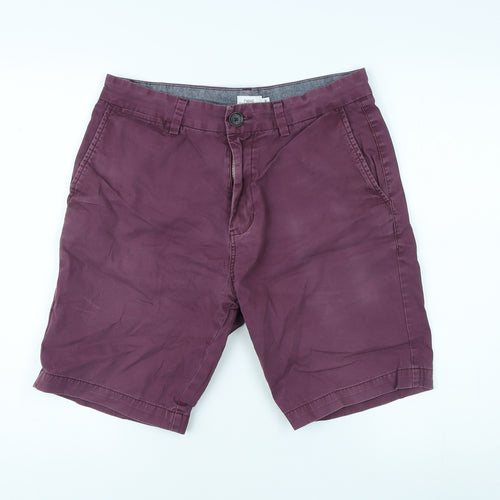 Next Men's Purple Chino Shorts, Size 30, Cotton