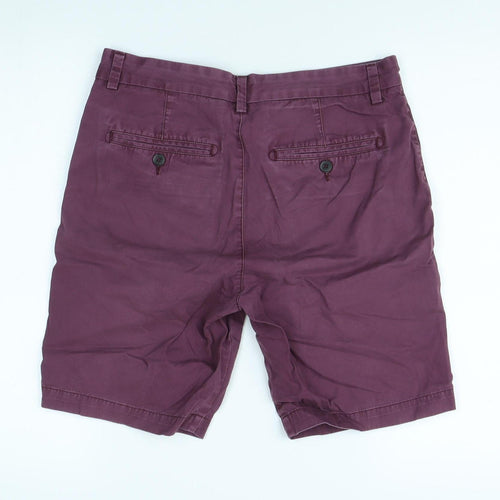 Next Men's Purple Chino Shorts, Size 30, Cotton