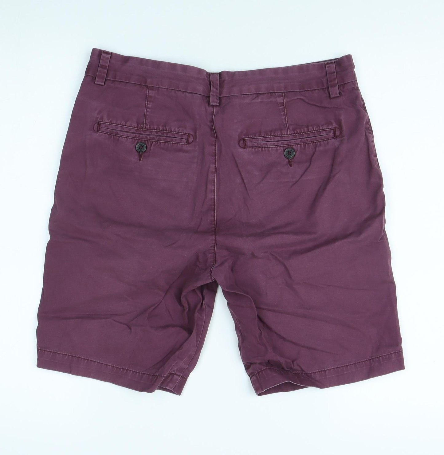 Next Men's Purple Chino Shorts, Size 30, Cotton