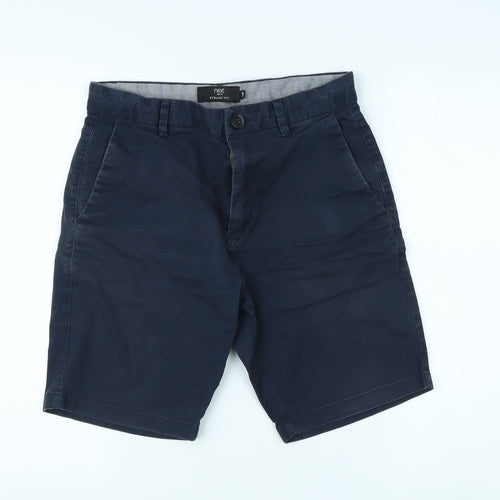 Next Men's Blue Chino Shorts, Size 30, Casual Comfort
