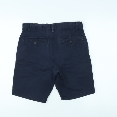 Next Men's Blue Chino Shorts, Size 30, Casual Comfort