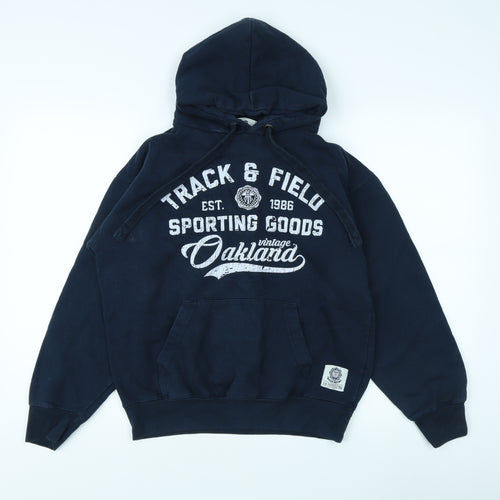 Varsity Men's Blue S Graphic Hoodie Pullover