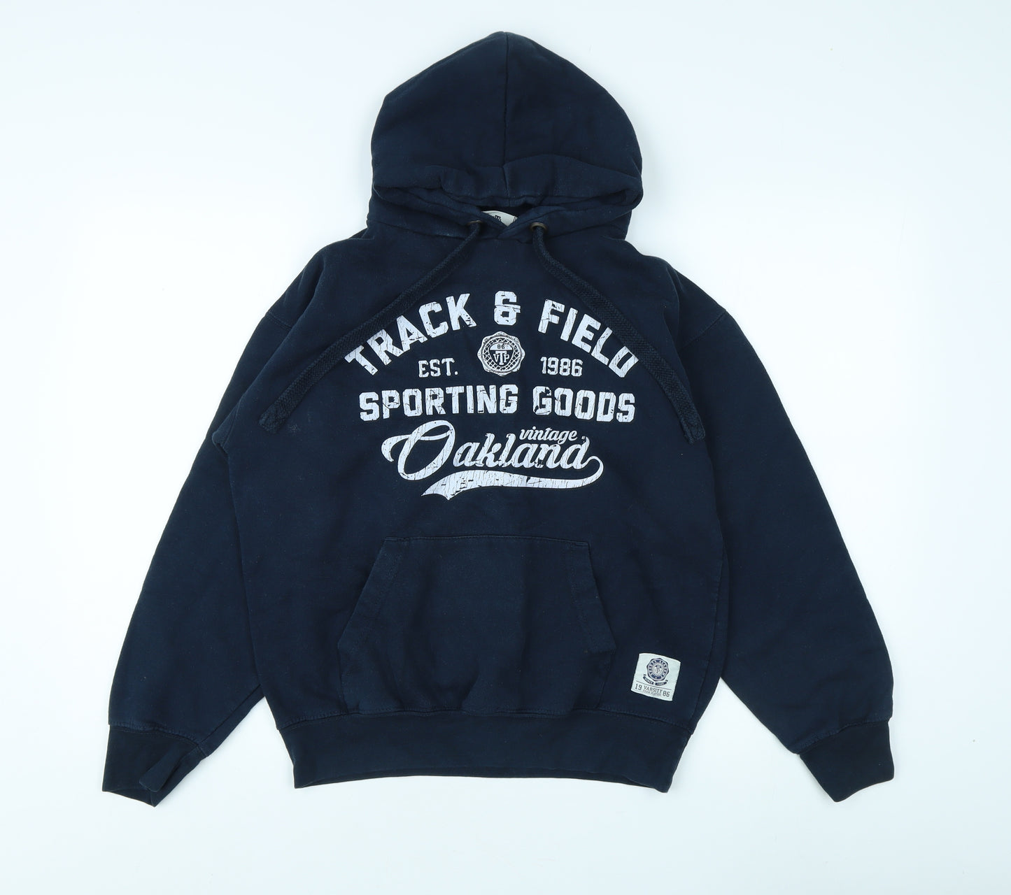 Varsity Men's Blue S Graphic Hoodie Pullover
