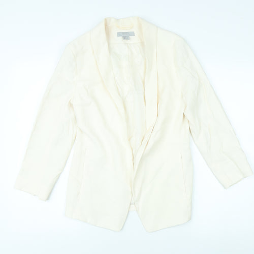 H&M Women's Ivory Blazer, Size 8, Long Sleeve