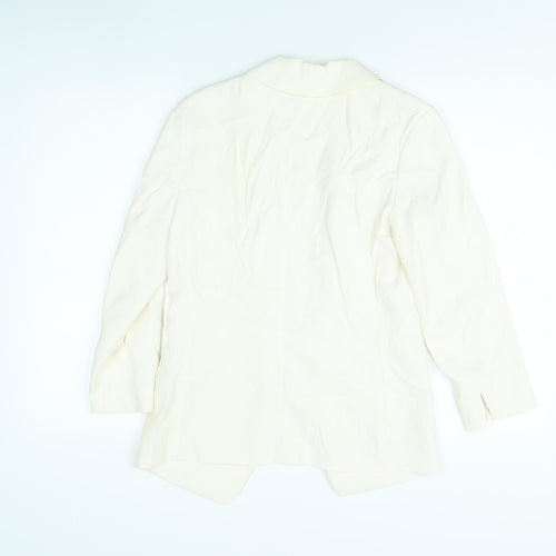 H&M Women's Ivory Blazer, Size 8, Long Sleeve
