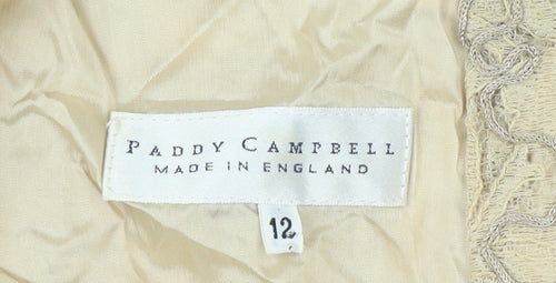 Paddy Campbell Women's Beige Lace Sleeveless Top Size 12
