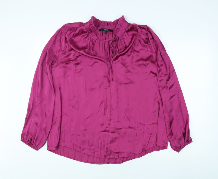 Next Women's Purple Long Sleeve Blouse Size 14
