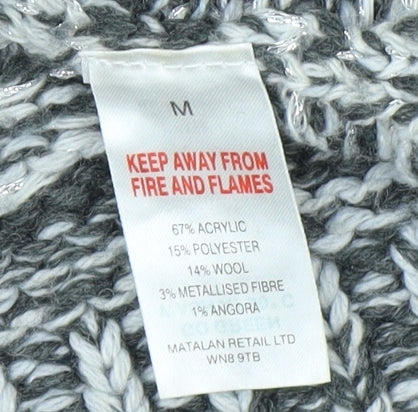 Palmer Heritage Women's Geometric Grey Pullover Jumper, M