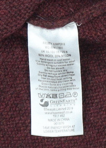 Seasalt Cornwall Women's Red Pullover Jumper Size 10
