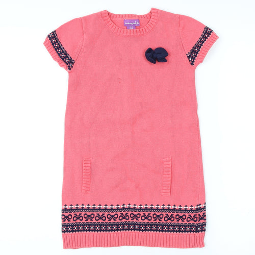 Striking Violet Girls Pink Short Sleeve Dress 4-5 Years