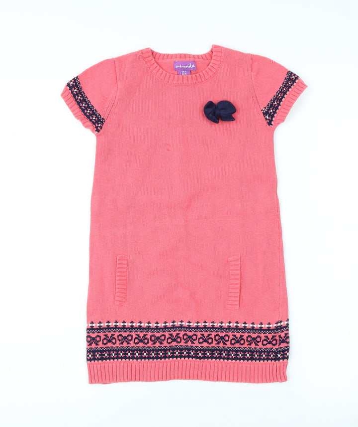 Striking Violet Girls Pink Short Sleeve Dress 4-5 Years