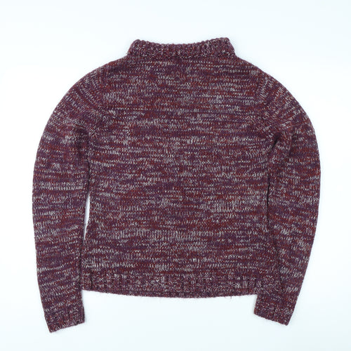 Brave Soul Women's Multicoloured High Neck Pullover Jumper Size 14
