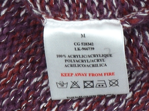 Brave Soul Women's Multicoloured High Neck Pullover Jumper Size 14