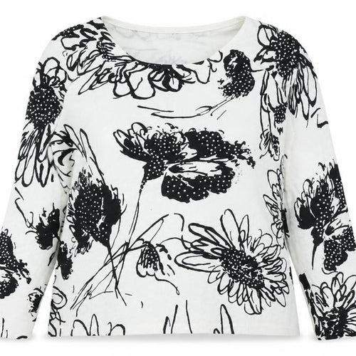 Julipa Women’s Black Floral Long Sleeve Top Size 18