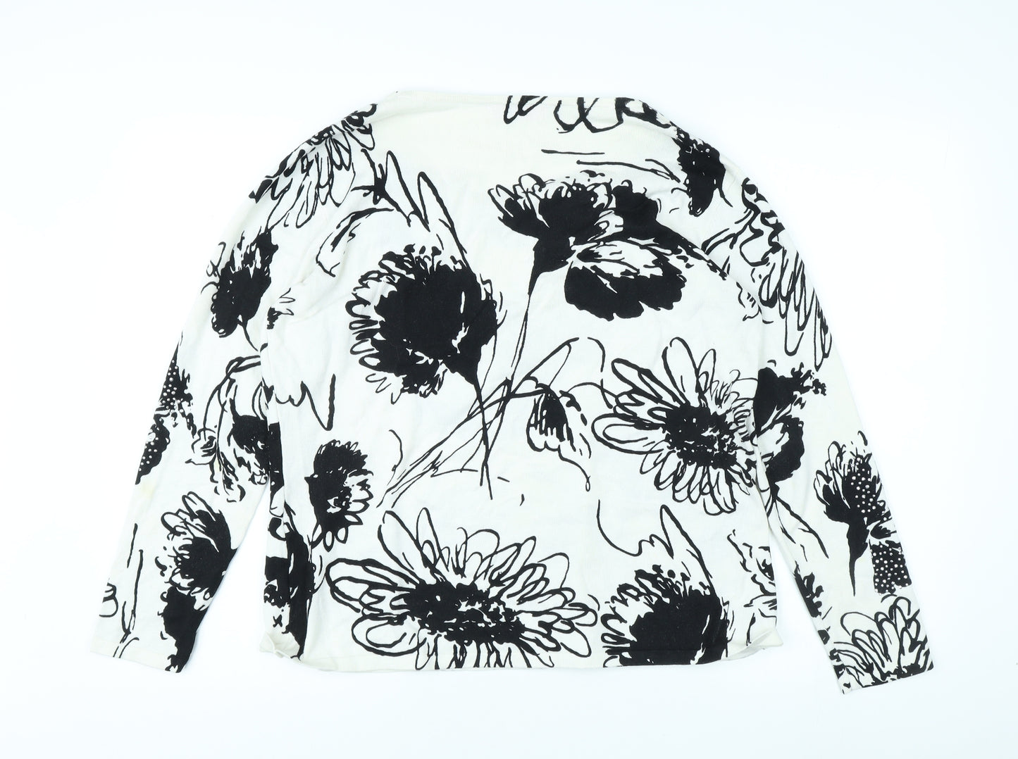 Julipa Women’s Black Floral Long Sleeve Top Size 18