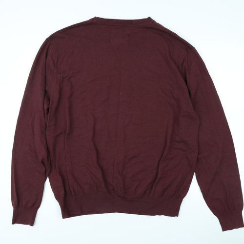 Red Herring Men’s Red Pullover Jumper 2XL NY Graphic