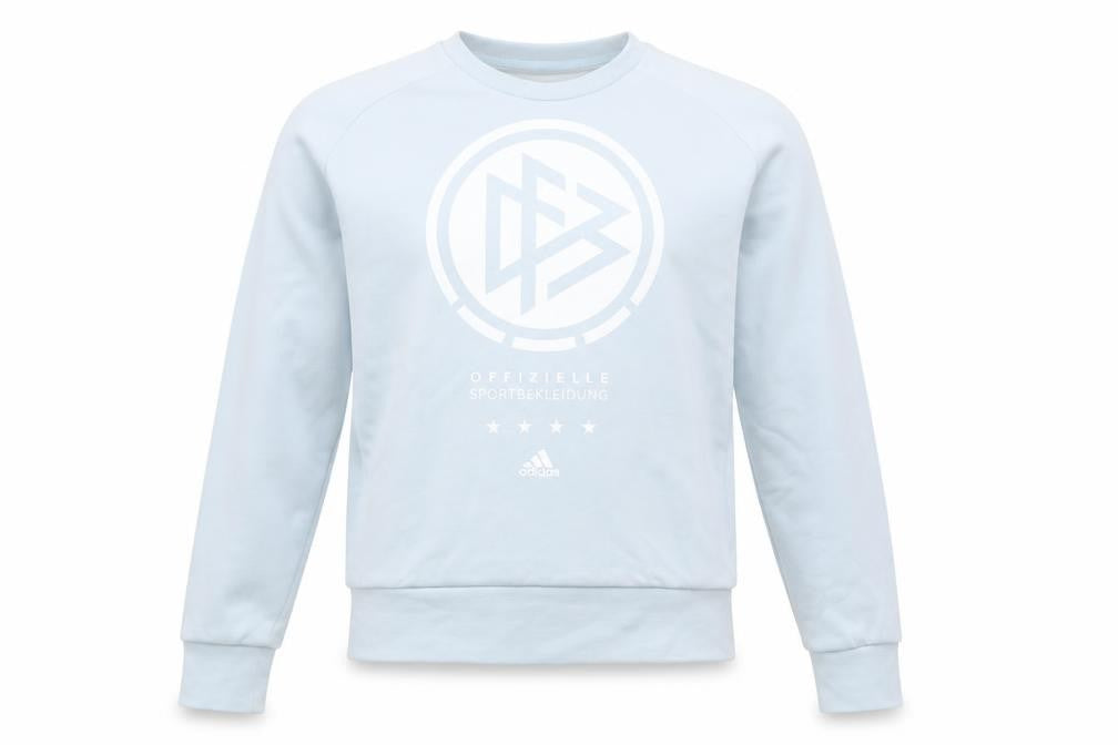 Front view of Adidas Men's White Pullover Sweatshirt, size S