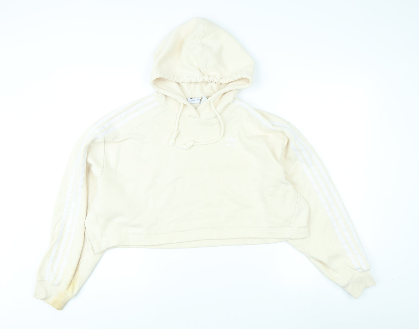 Adidas Women's Beige Pullover Hoodie, Size S - Casual Activewear